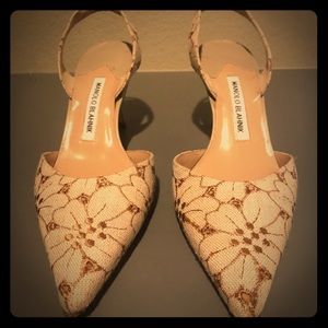 Manolo Blahnik slingback shoes